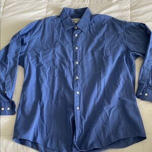 Men's Blue Button-Up Shirt
